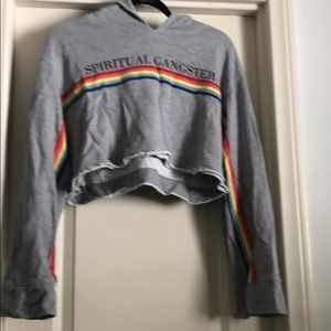 Spiritual Gangster cropped hoodie